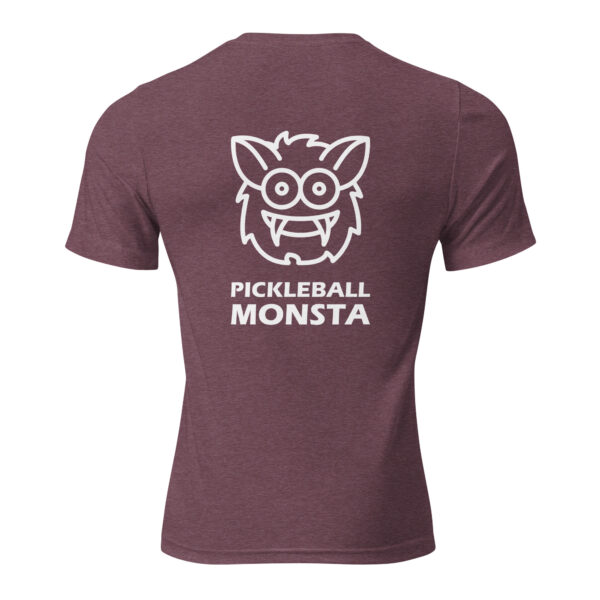 Pickleball Monsta Short Sleeve Shirt - Maroon - Rally (Front/Back) - Image 2