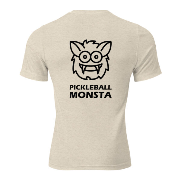 Pickleball Monsta Short Sleeve Shirt - Oatmeal - Rally (Front/Back) - Image 4