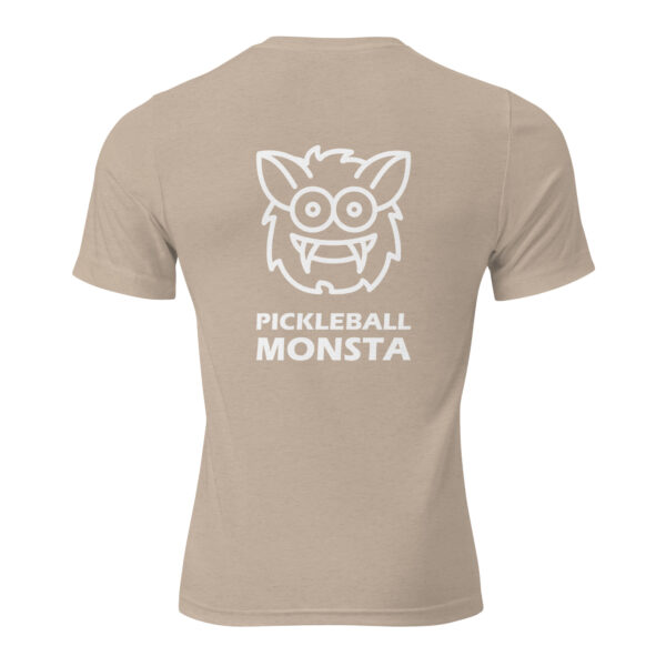 Pickleball Monsta Short Sleeve Shirt - Tan - Rally (Front/Back) - Image 2