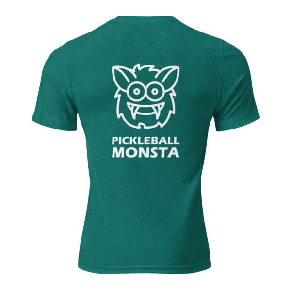 Pickleball Monsta Short Sleeve Shirt - Teal - Rally (Front/Back) - Image 2