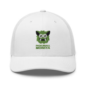 Pickleball Monsta Structured Hat - Kiwi on White - Rally (Solid)