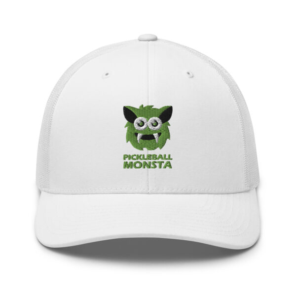 Pickleball Monsta Structured Hat - Kiwi on White - Rally (Solid)