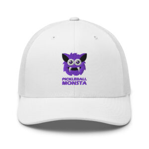 Pickleball Monsta Structured Hat - Purple on White - Rally (Solid)