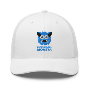 Pickleball Monsta Structured Hat - Sky on White - Rally (Solid)