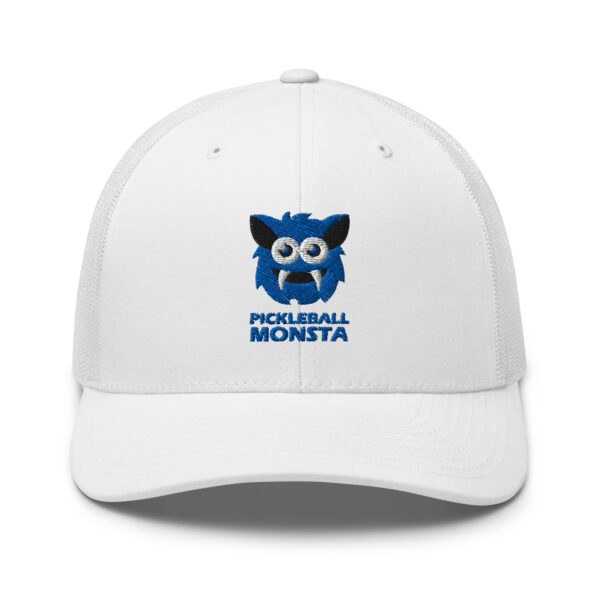 Pickleball Monsta Structured Hat - Royal on White - Rally (Solid)