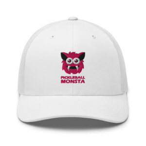 Pickleball Monsta Structured Hat - Magenta on White - Rally (Solid)