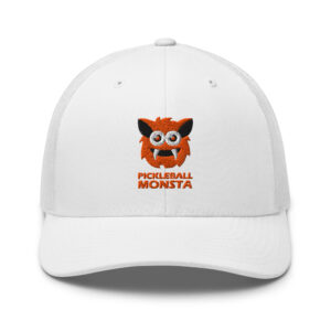 Pickleball Monsta Structured Hat - Orange on White - Rally (Solid)