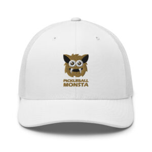 Pickleball Monsta Structured Hat - Gold on White - Rally (Solid)