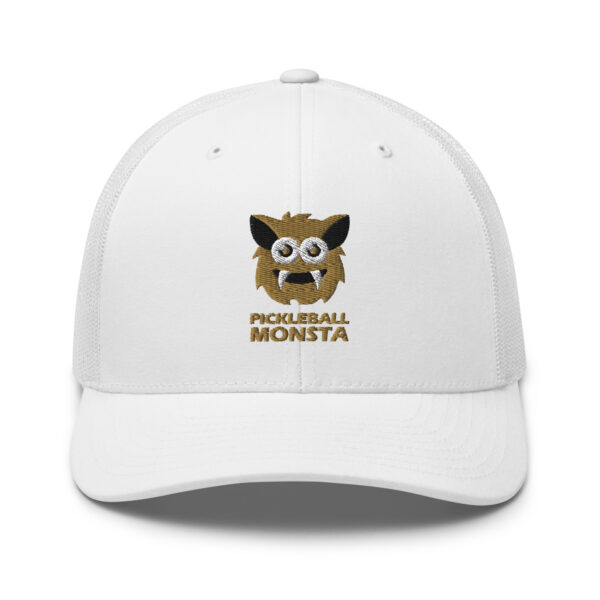 Pickleball Monsta Structured Hat - Gold on White - Rally (Solid)
