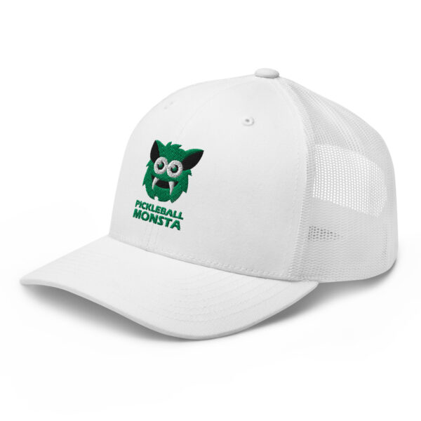 Pickleball Monsta Structured Hat - Kelly on White - Rally (Solid) - Image 3
