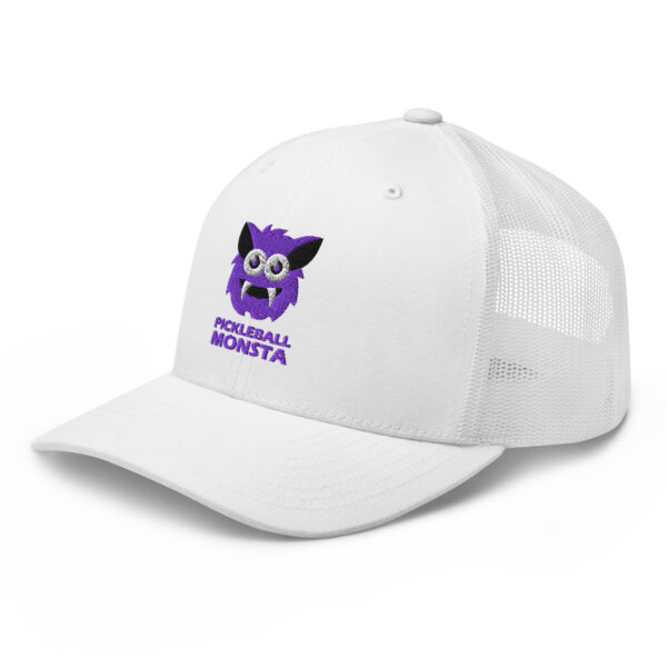 Pickleball Monsta Structured Hat - Purple on White - Rally (Solid) - Image 3