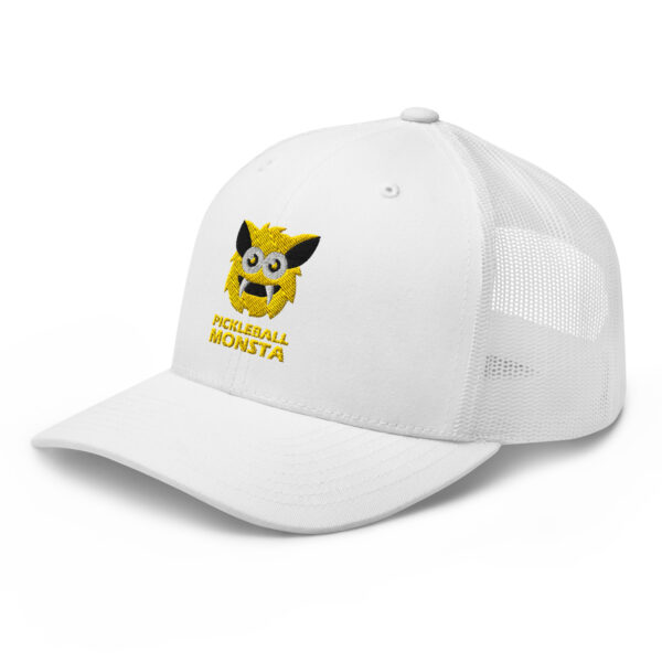 Pickleball Monsta Structured Hat - Yellow on White - Rally (Solid) - Image 3