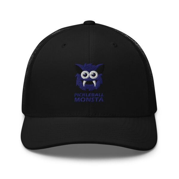 Pickleball Monsta Structured Hat - Navy on Black - Rally (Solid)