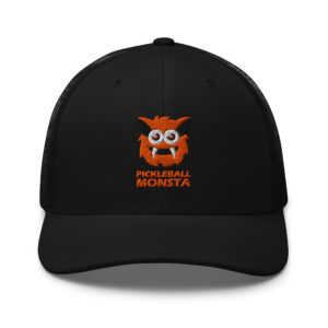 Pickleball Monsta Structured Hat - Orange on Black - Rally (Solid)