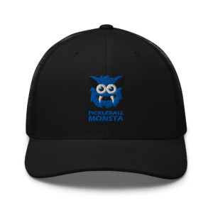 Pickleball Monsta Structured Hat - Royal on Black - Rally (Solid)