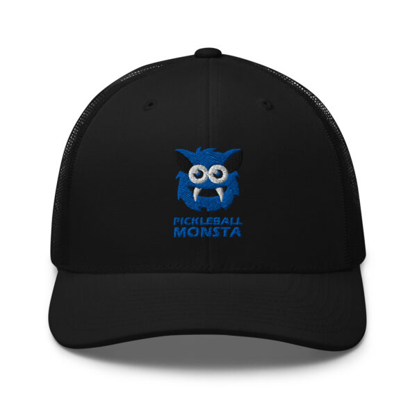 Pickleball Monsta Structured Hat - Royal on Black - Rally (Solid)