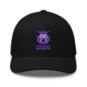 Pickleball Monsta Structured Hat - Purple on Black - Rally (Solid)