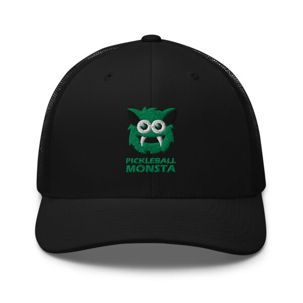 Pickleball Monsta Structured Hat - Kelly on Black - Rally (Solid)
