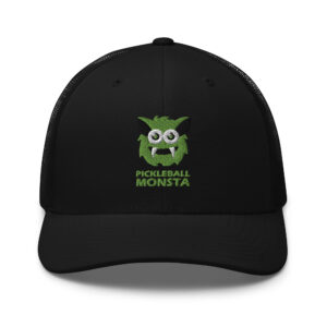Pickleball Monsta Structured Hat - Kiwi on Black - Rally (Solid)