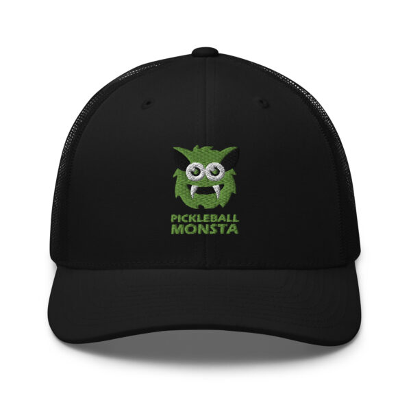 Pickleball Monsta Structured Hat - Kiwi on Black - Rally (Solid)