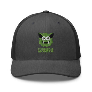 Pickleball Monsta Structured Hat - Kiwi on Charcoal Heather - Rally (Solid)