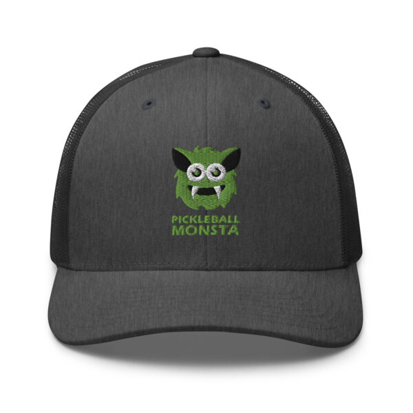 Pickleball Monsta Structured Hat - Kiwi on Charcoal Heather - Rally (Solid)