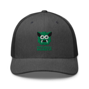 Pickleball Monsta Structured Hat - Kelly on Charcoal Heather - Rally (Solid)