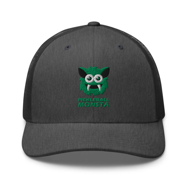 Pickleball Monsta Structured Hat - Kelly on Charcoal Heather - Rally (Solid)