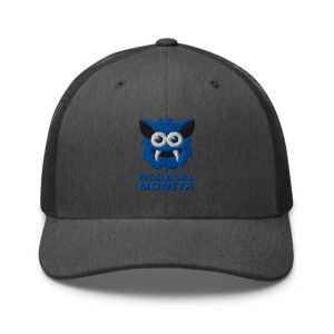 Pickleball Monsta Structured Hat - Royal on Charcoal Heather - Rally (Solid)