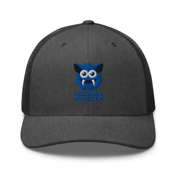Pickleball Monsta Structured Hat - Royal on Charcoal Heather - Rally (Solid)