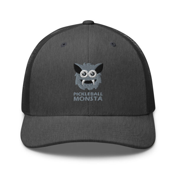 Pickleball Monsta Structured Hat - Silver on Charcoal Heather - Rally (Solid)