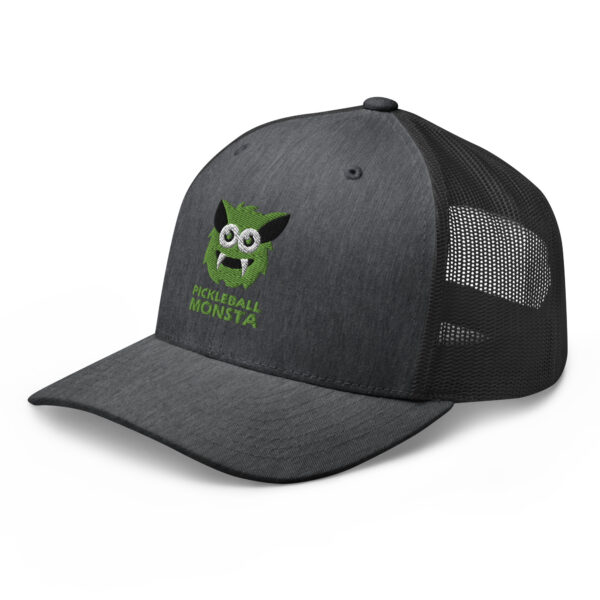 Pickleball Monsta Structured Hat - Kiwi on Charcoal Heather - Rally (Solid) - Image 3
