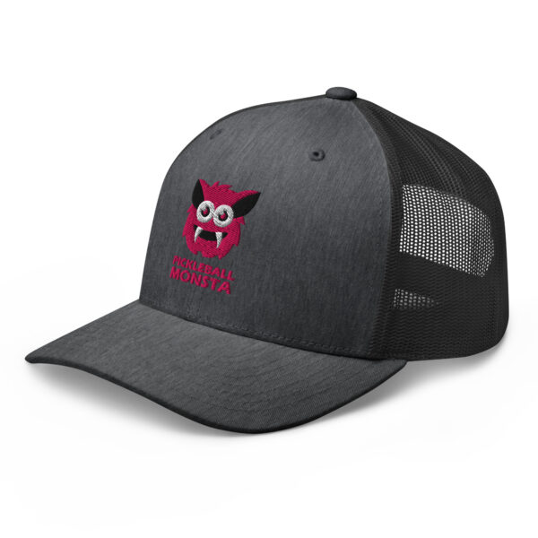 Pickleball Monsta Structured Hat - Magenta on Charcoal Heather - Rally (Solid) - Image 3