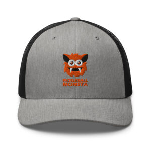 Pickleball Monsta Structured Hat - Orange on Gray Heather - Rally (Solid)