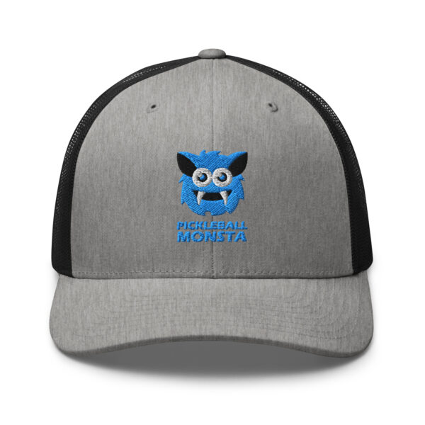 Pickleball Monsta Structured Hat - Sky on Gray Heather - Rally (Solid)