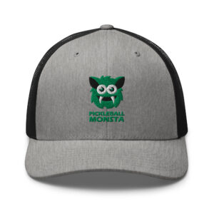Pickleball Monsta Structured Hat - Kelly on Gray Heather - Rally (Solid)