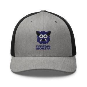 Pickleball Monsta Structured Hat – Navy on Gray Heather – Rally (Solid)