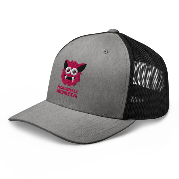Pickleball Monsta Structured Hat - Magenta on Gray Heather - Rally (Solid) - Image 3