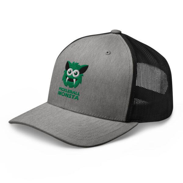 Pickleball Monsta Structured Hat - Kelly on Gray Heather - Rally (Solid) - Image 3