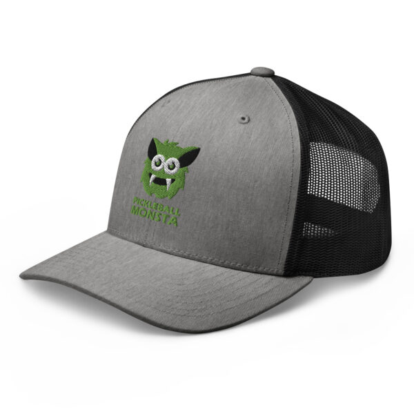Pickleball Monsta Structured Hat - Kiwi on Gray Heather - Rally (Solid) - Image 3