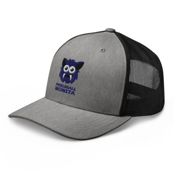 Pickleball Monsta Structured Hat – Navy on Gray Heather – Rally (Solid) - Image 3