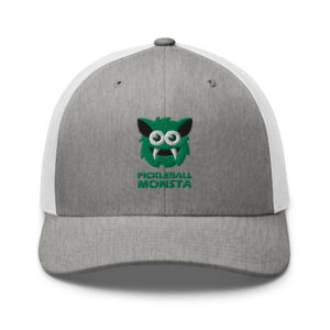 Pickleball Monsta Structured Hat - Kelly on Gray Heather & White - Rally (Solid)