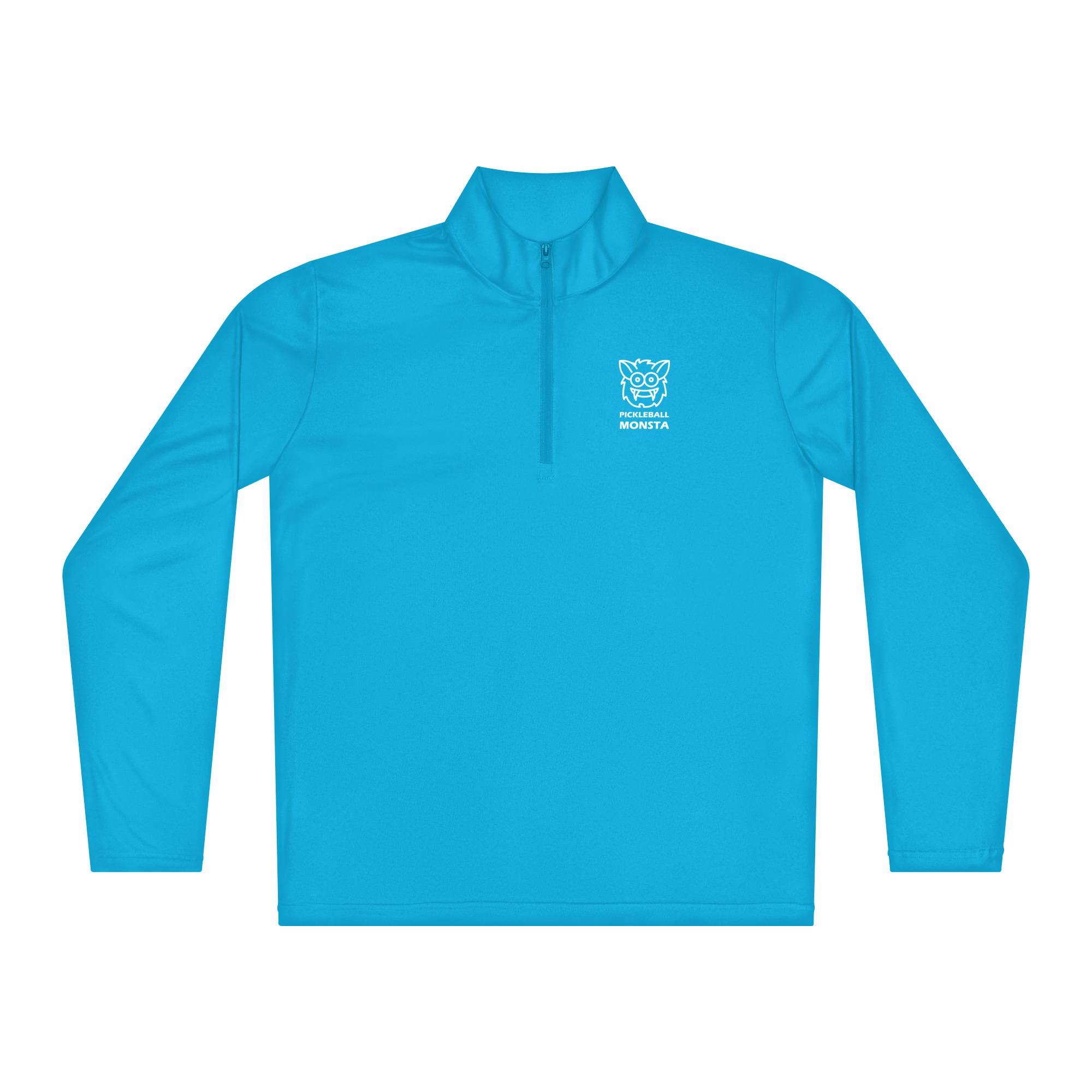Pickleball Monsta Lightweight Unisex Quarter Zip Pullover – Atomic Blue