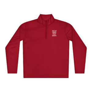 Pickleball Monsta Lightweight Unisex Quarter Zip Pullover – Red