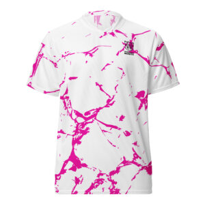 Pickleball Monsta Unisex Short Sleeve Jersey – Splatter – Pink