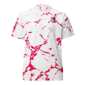 Pickleball Monsta Unisex Short Sleeve Jersey - Splatter - Magenta