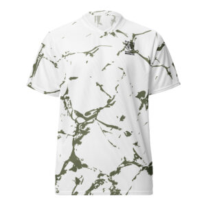 Pickleball Monsta Unisex Short Sleeve Jersey – Splatter – Olive